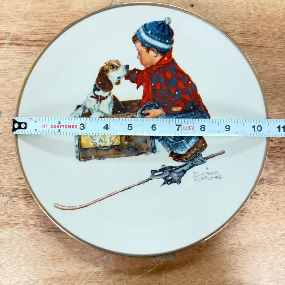 Vtg Gorham Norman Rockwell Four Seasons Collector Plates Set of 4 1971 1976 MINT
